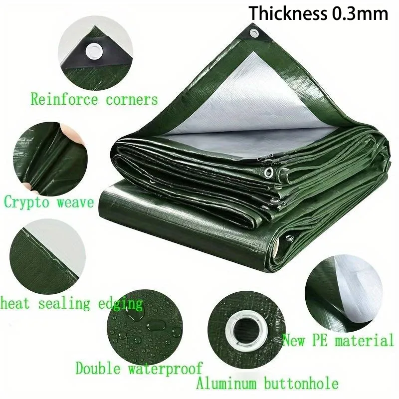 Waterproof Large Tarpaulin Custom 3*3 4 5 6 8 10 4m&times;4 5 6 8 10 20m Tarp Awning Rain Cover Outdoor Garden Backyard Camping Canopy