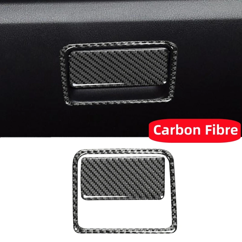 

For Mazda 3 Axela 2017-2018 Car Co-pilot Storage Box Handle Decor Cover Trim 3D Sticker Auto Interior Accessories Carbon Fiber