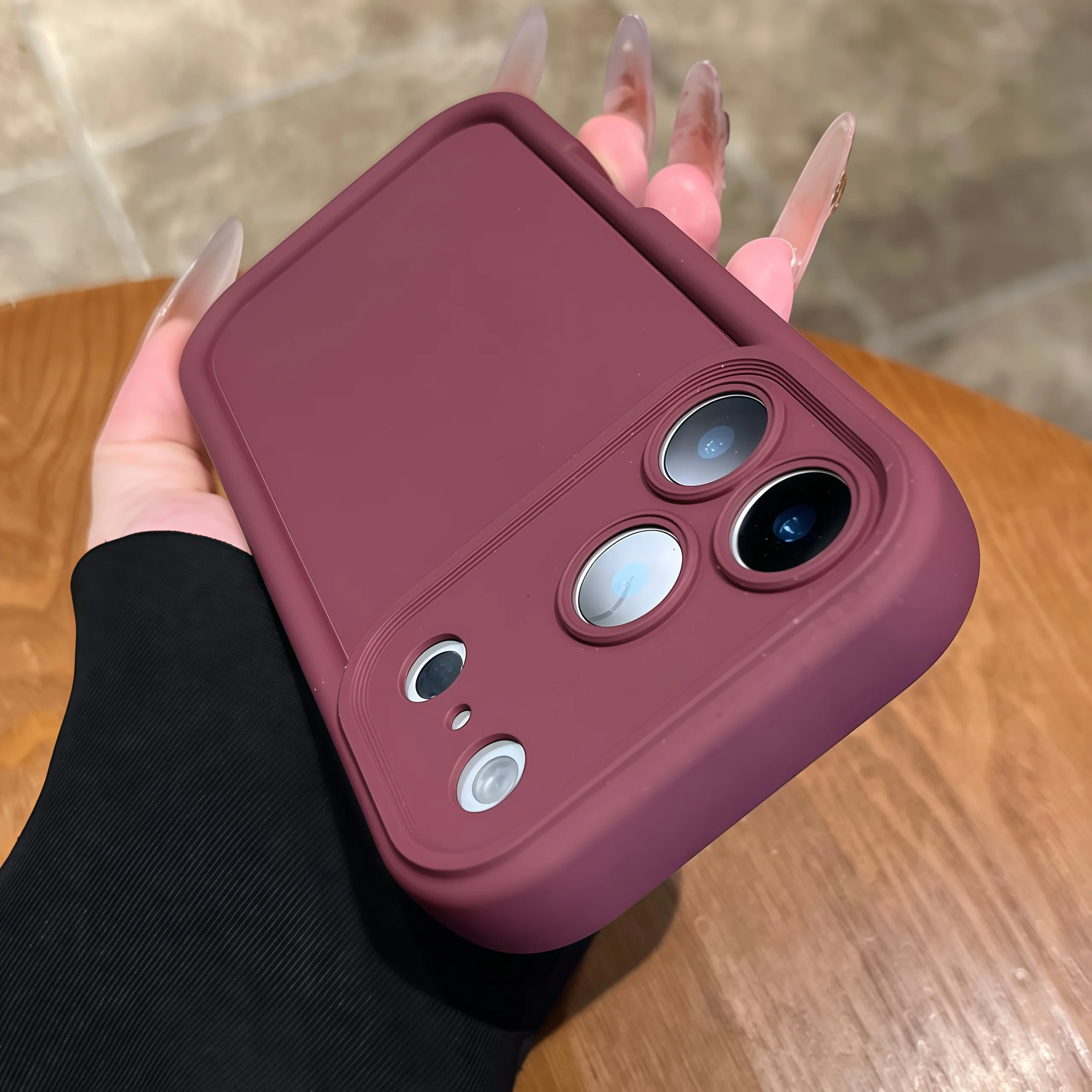รูปสินค้า เคสกันกระแทกหนาสำหรับ iPhone 17 16 15 14 13 12 11 Pro Max สีเรียบ