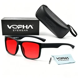 Unisex Blue Light Blocking Glasses for Eye Comfort and Migraine Relief (Red)