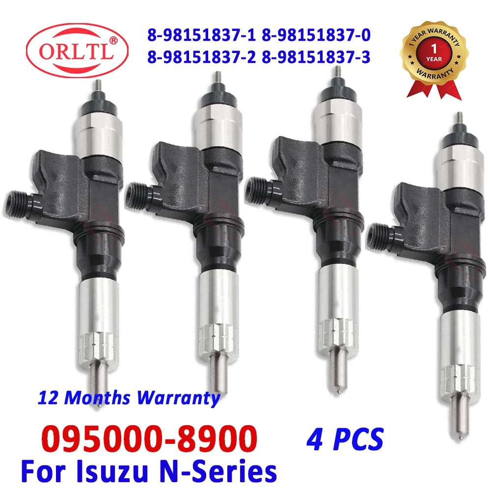 

4 PCS ORLTL DIESEL INJECTOR 9709500-890 095000-8900 095000-8901 095000-8903 FOR Isuzu N-Series 8981518371 8981518372 8981518373