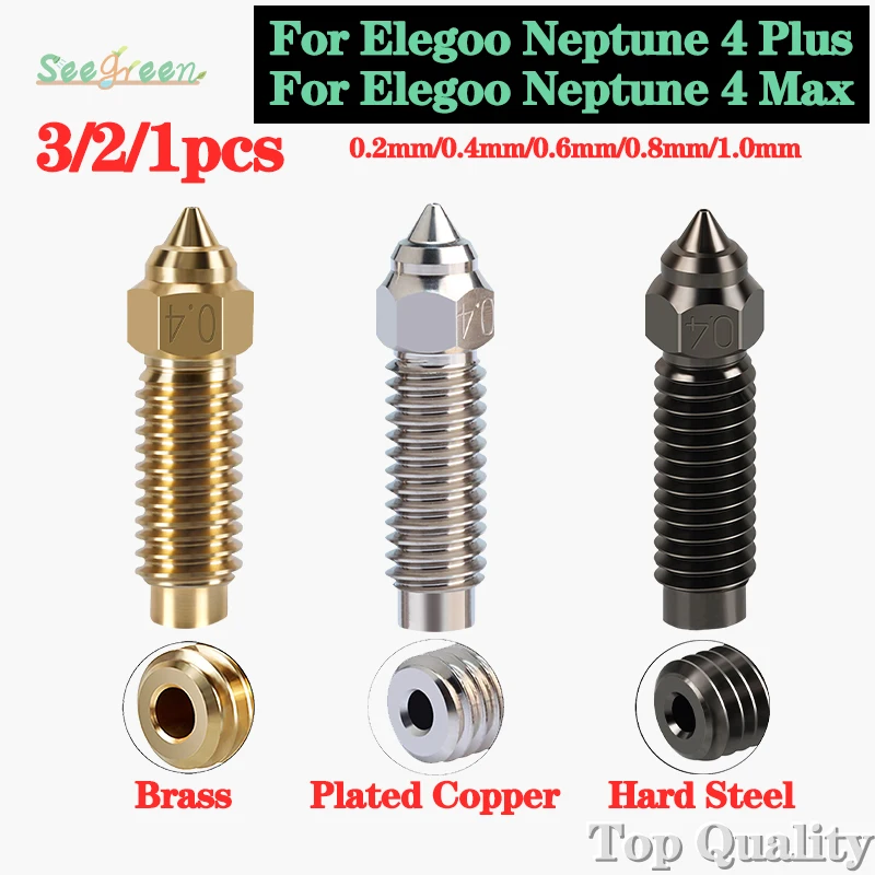 Высокоскоростные форсунки из латуни с медным покрытием для Elegoo Нептуна 4 Max Высокоскоростные форсунки из латуни с медным покрытием для Elegoo Нептуна 4 Max