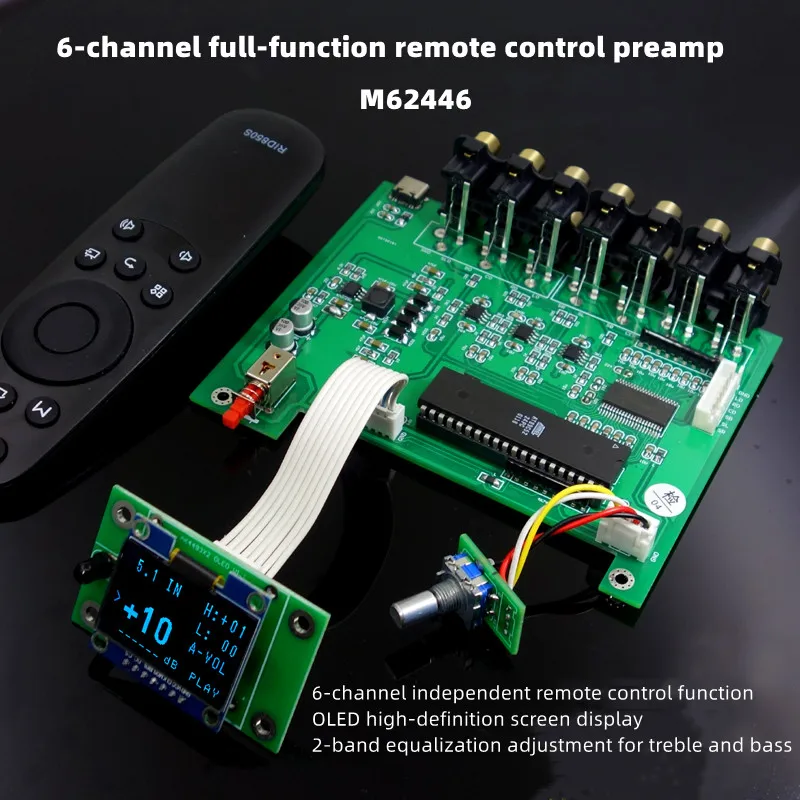 Preamp controle remoto para amplificador, M62446, 6