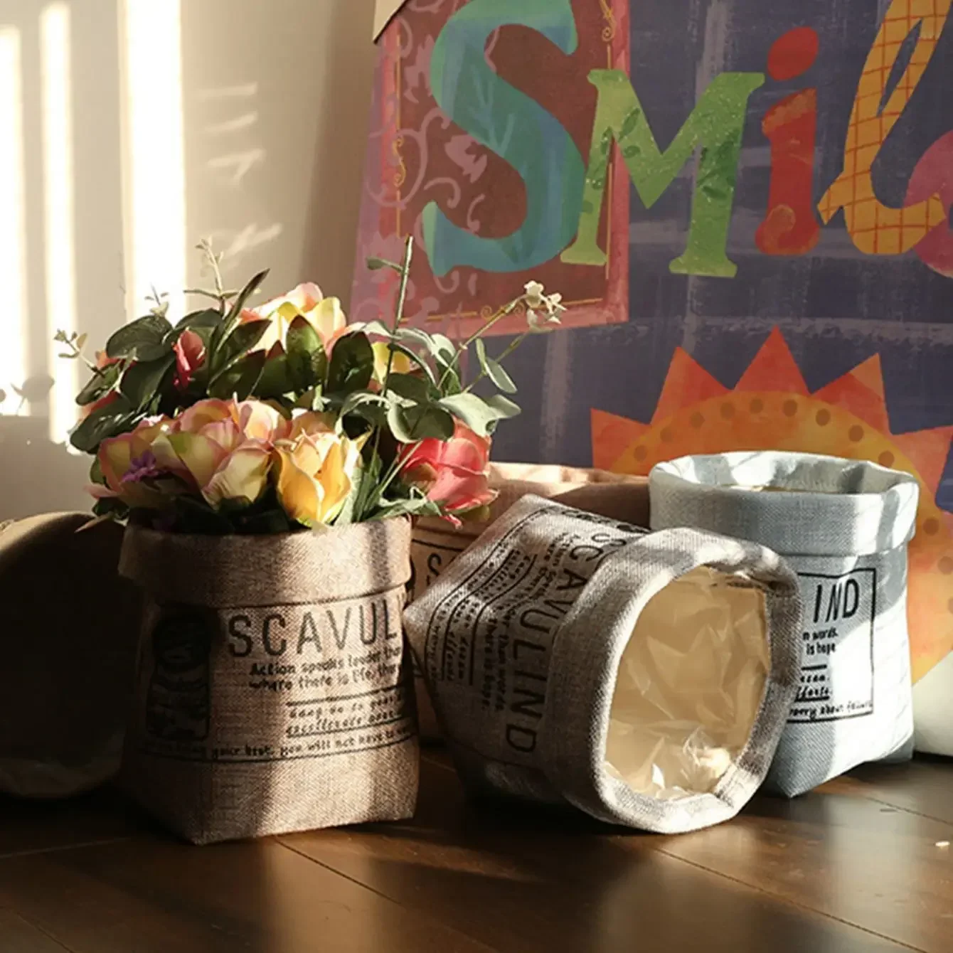 1pc-Nordic Flower Pot, Kraft Paper