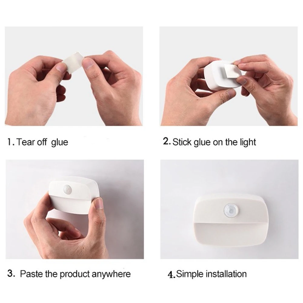 Motion Sensor Night Light PIR Human Infrared Activated for Wall Hallway Bedroom Closet Stair