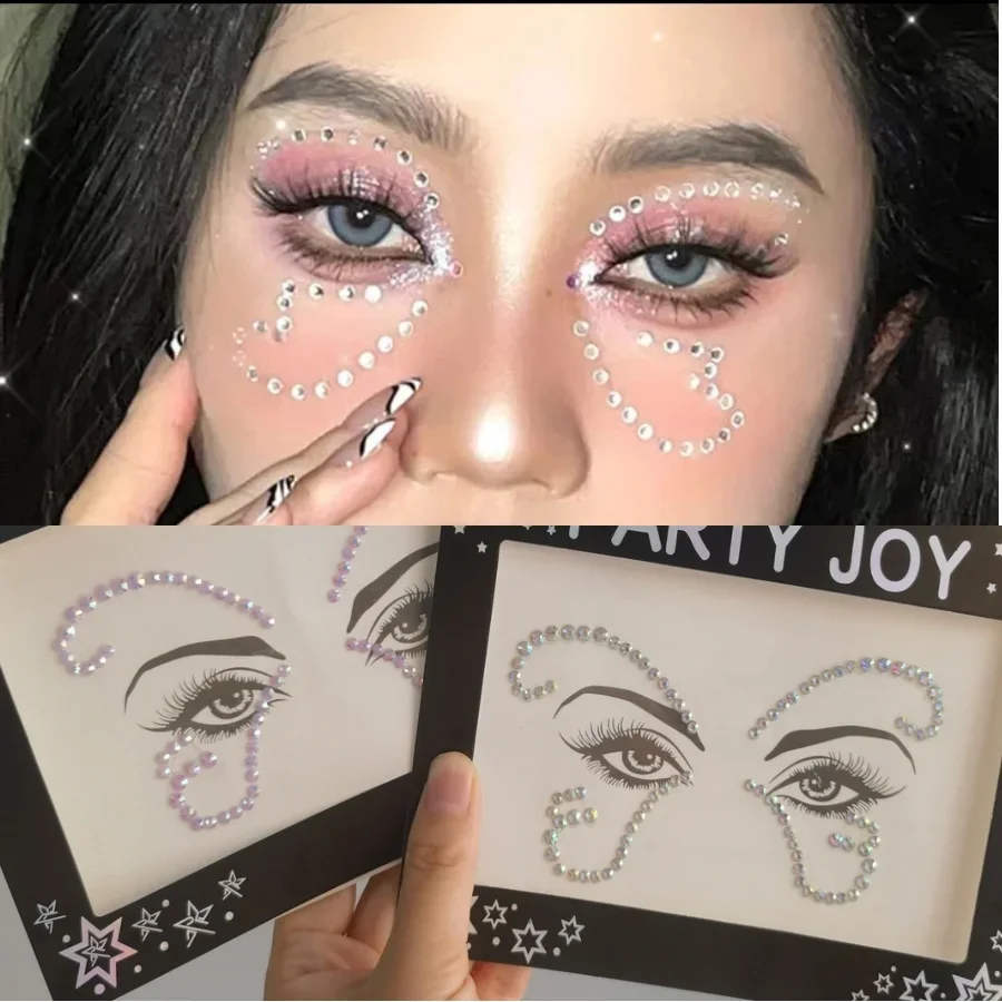 1Set2pcsbutterflyFaceJewelsFestivalAccessoriesPromPerformance