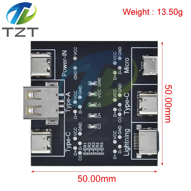 Tester USB-C TC-24 A 24 Pin – 12 LED Per Test Continuità Bidirezionale, Alimentato A Batteria, Compatto Per IPhone E Android