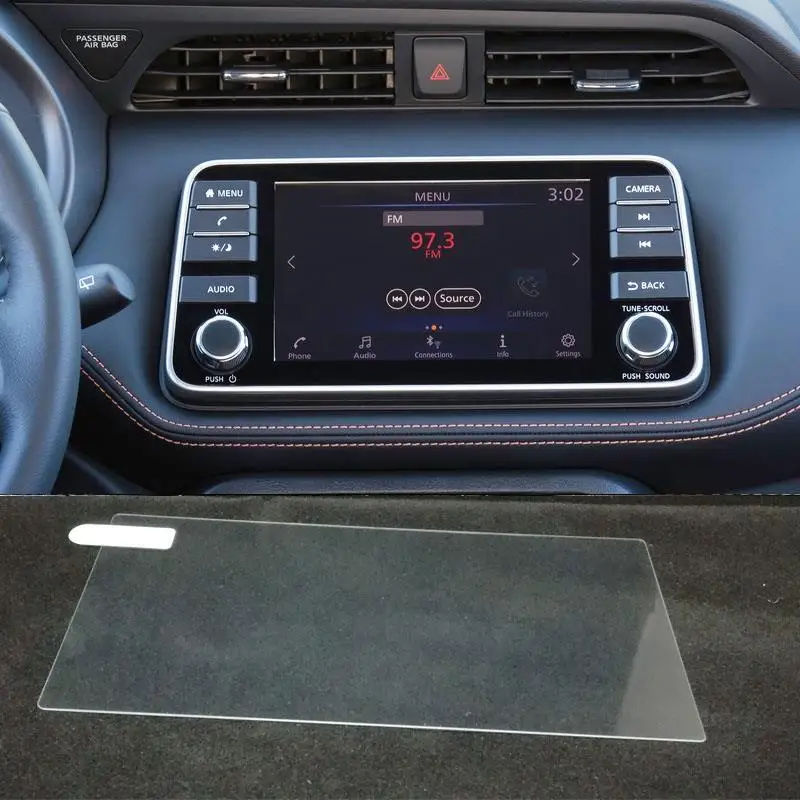 

Tempered glass screen protector film For Nissan Kicks 2017 2018 2019 2020 Car infotainment radio GPS Navigation