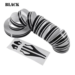 Multicolor Double Line Tape Car Body Decal Vinyl Sticker (Black)