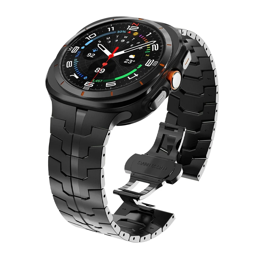 Premium Stainless Steel Armor Metal Band - Elegant Bracelet Strap