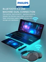 Original Philips TAH7508 Wireless Bluetooth Headset Over-ear Hood Headphones Esports Gaming Hi-Fi with HD Microphone Earphone 6