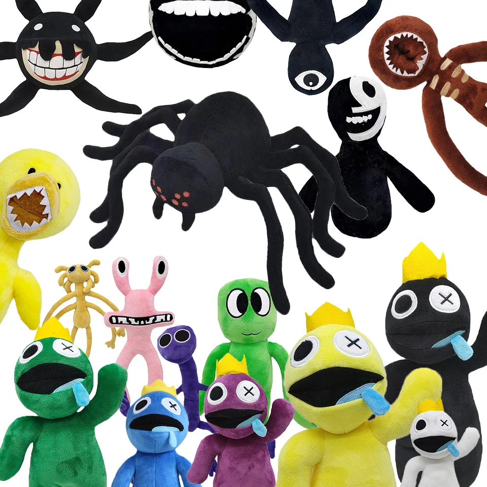 Rainbow Friends Plush Toy Doors Figure Blue Monster Cartoon Game Doll