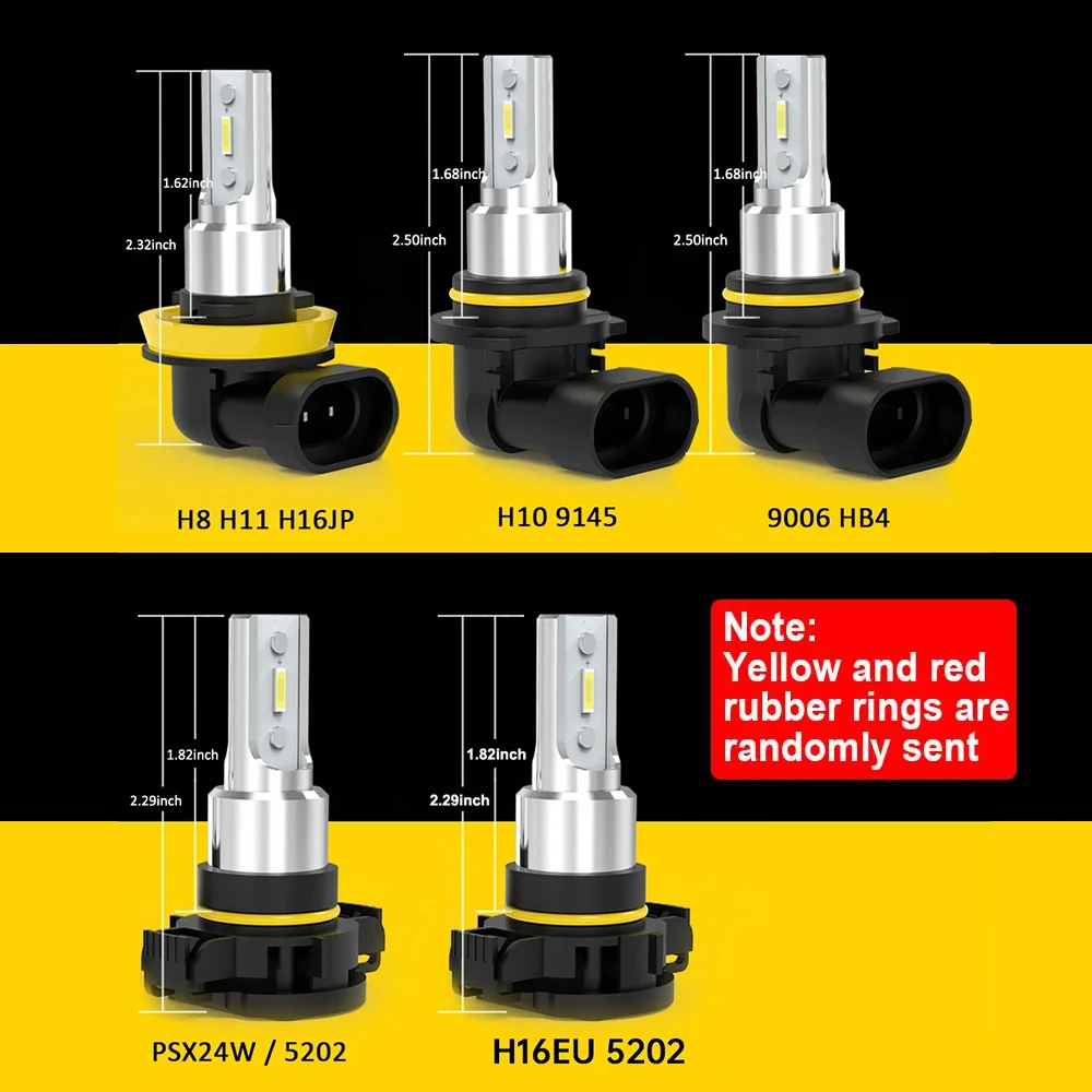 High-Output Dual-Color LED Fog & DRL Lights - Yellow & White