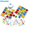 Kids Geometric Shape Color Matching Puzzle Baby Montessori Educational Learning Wooden Toys for Children Interactive Battle Game 1