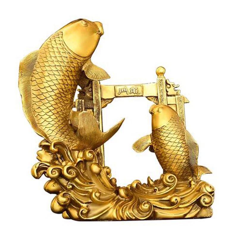 

Copper Fish Jumping Dragon Gate with Fish Every Year, Living Room, Study, Carp Jumping Dragon Gate Decoration