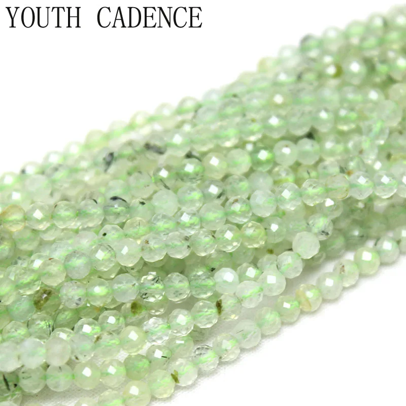 

Natural Faceted Green Grape Quartz Gem Beads Loose Stone Beads 2 3 4mm for Jewelry Making DIY Bracelet Earrings Accessories
