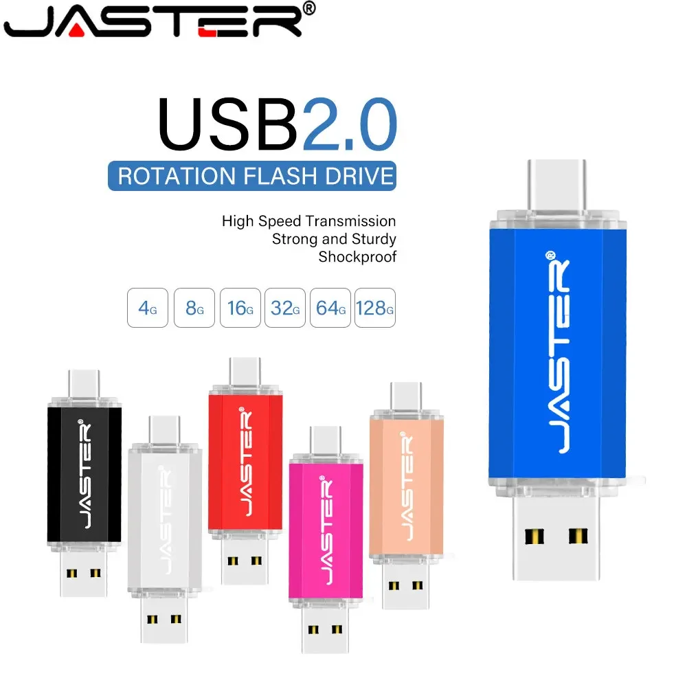 

USB-флеш-накопитель JASTER пластиковый, 128 ГБ, 64 ГБ, 32 ГБ, 16 ГБ, 8 Гб