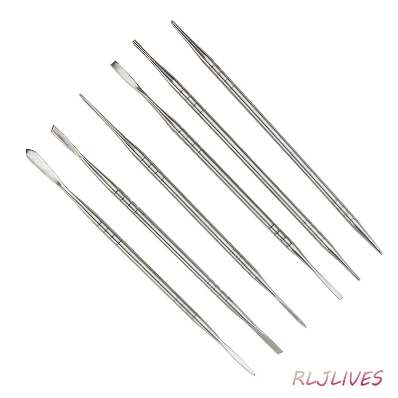Stainless Steel Soft Pottery Clay Sculpture Tool Clay Sculpting Knife DIY Polymer Modeling Carving Tools 6Pcs/Set polymer clay tools pottery tools clay sculpting tools pottery sculpting tools clay craft tool