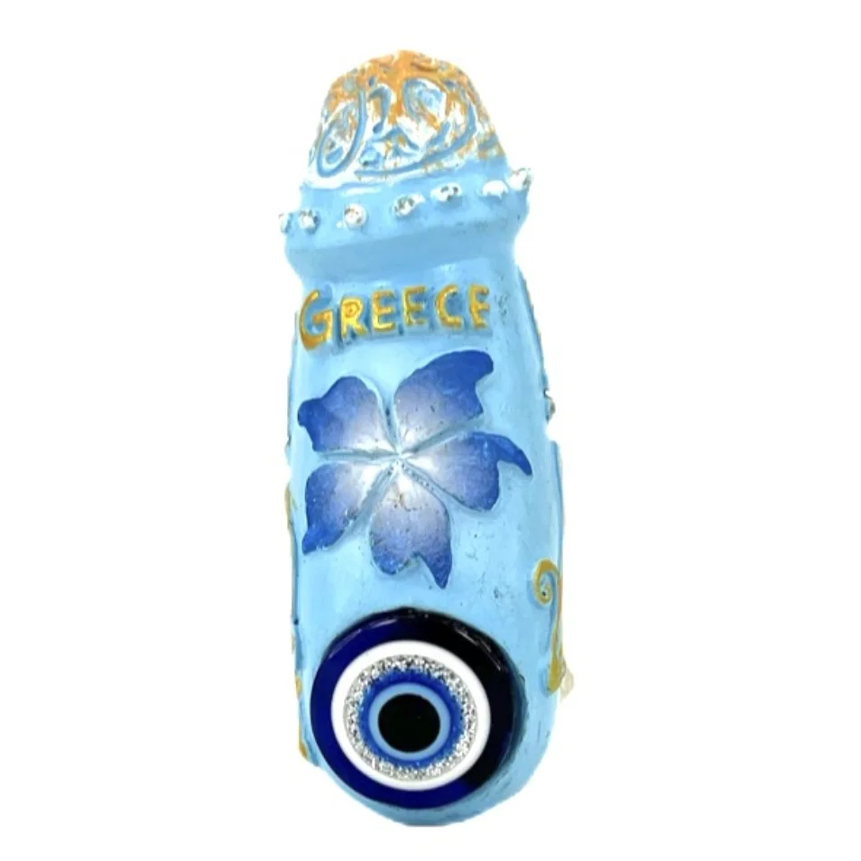 

Greek Fridge Magnets, Greek National Flower Cornflower Flower Travel Commemorative 3D Three-dimensional Hand-painted