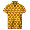 Chocolate Donuts Cookies 3D Print Shirt For Men Summer Hawaiian Shirts Tops Street Lapel Aloha Blouse Button Short Sleeves 4