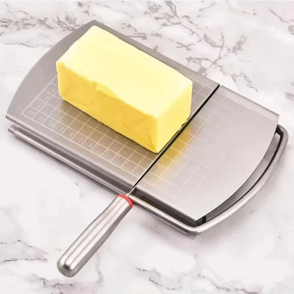 Stainless Steel Cheese Cutter Slicing Tool Cheese Slicer Multi-functional Cutter Butter Kitchen Gadgets for Block