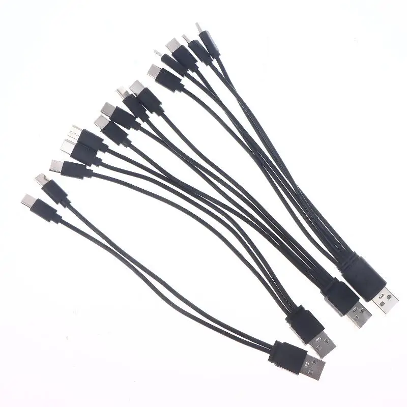 2/3/4/5 포트 USB C 스플리터 케이블 USB 타입 C 다중 충전 케이블 1/2개 20cm USB 타입-C 스플리터 어댑터 케이블