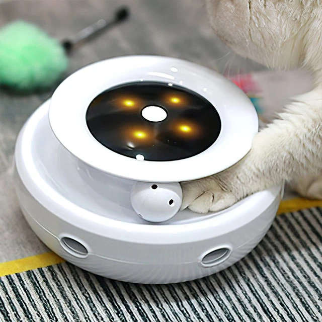 Electric Cat Toy Teasing Cat Stick Crazy Game Spinning Turntable