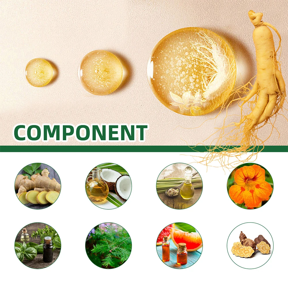 100ml Ginseng hair growth serum for men women nourishes scalp strengthen root repair damaged hair herbal regrowth spray hair growth serum hair growth spray