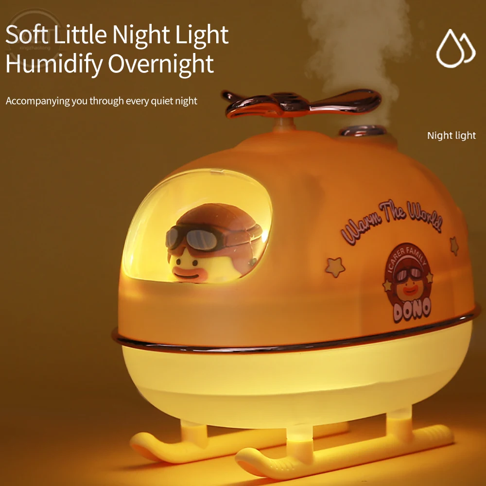 Creative Helicopter Mini Air Humidifier Office Home Room Aromatic Ultrasonic spray Cute Favorite Desktop Humidifier Aromatherapy