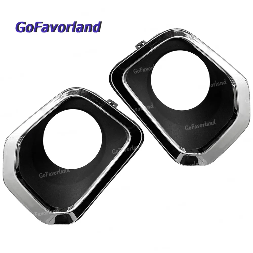 

Pair Front Left Right Fog Light Lamp Bezels Cover Black Chrome Plastic 52126-04030 52127-04030 For Toyota Tacoma 2016-2020