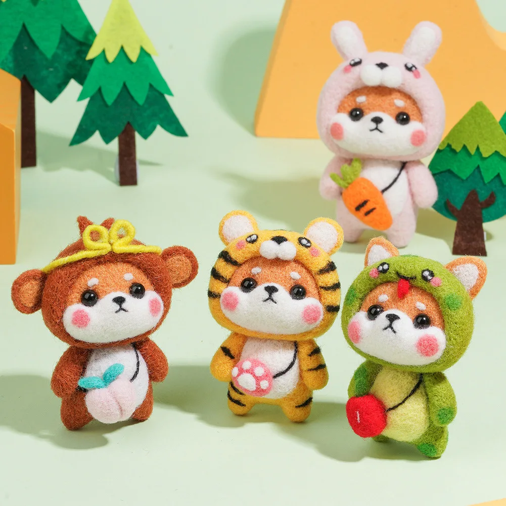2 Peluches Au Crochet Shiba Inu Et Phoque - Laine Douce - Petites Tailles (environ 10 Cm) - Cadeau Réconfortant - 6