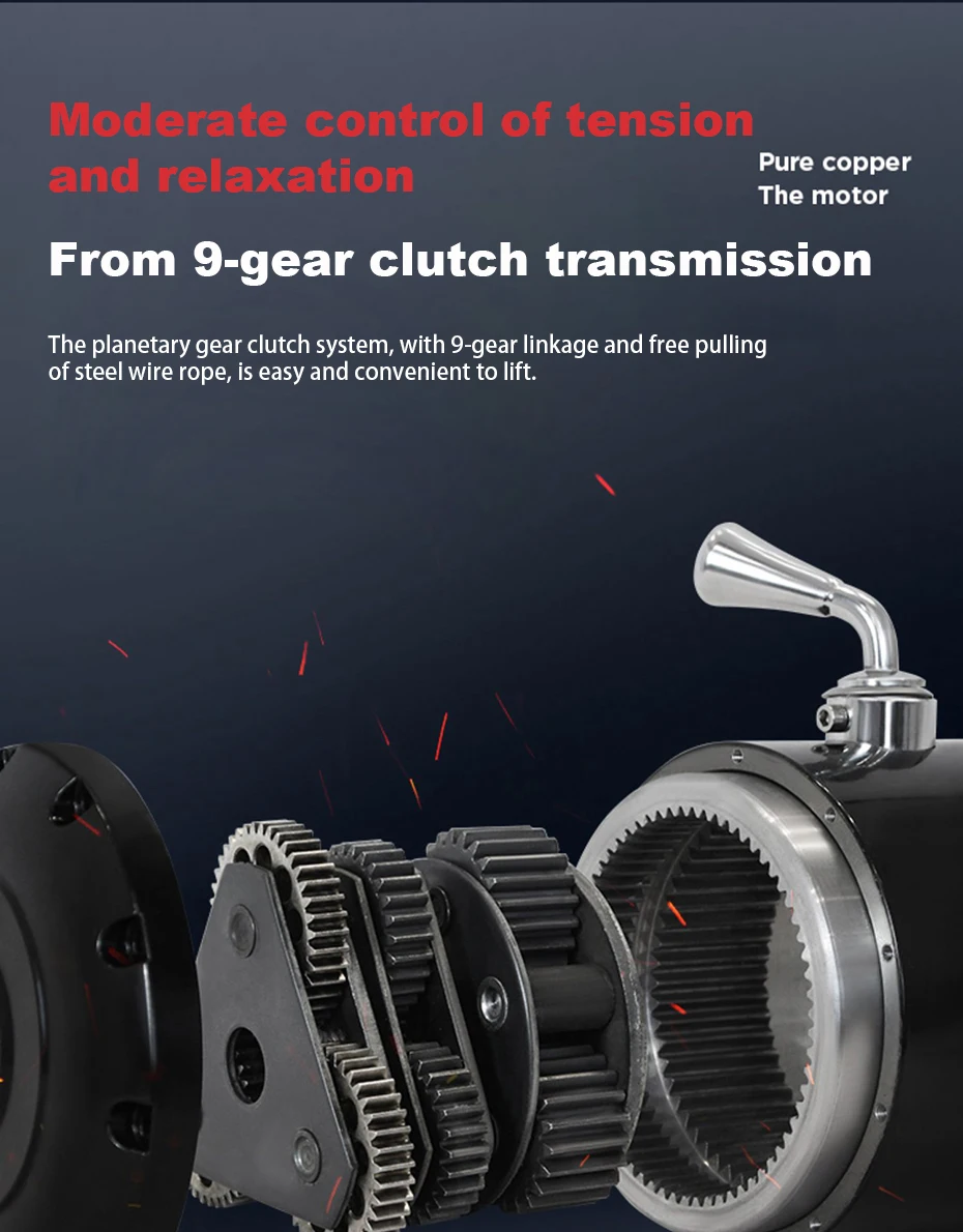 12V/24V Electric Winch Off-road Automotive Self-Help Electric Hoist Winch Extrac
