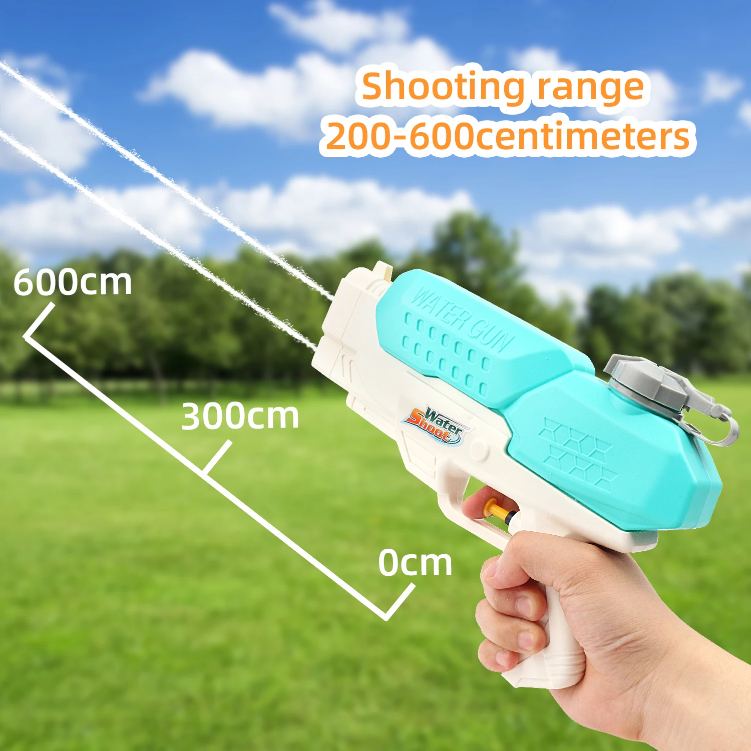 Children's summer water gun, dual nozzle large capacity high-pressure air play water toy, outdoor water fight and water play 3
