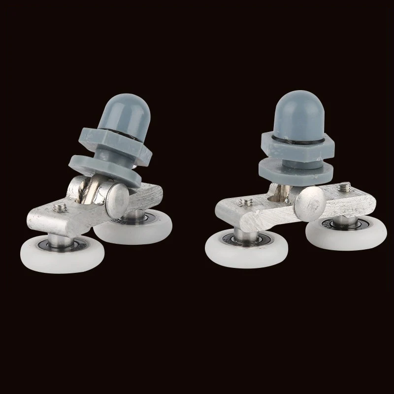 4pcs shower door rollers Bathroom glass door rail wheel bathroom pulley movable plastic roller shower room door