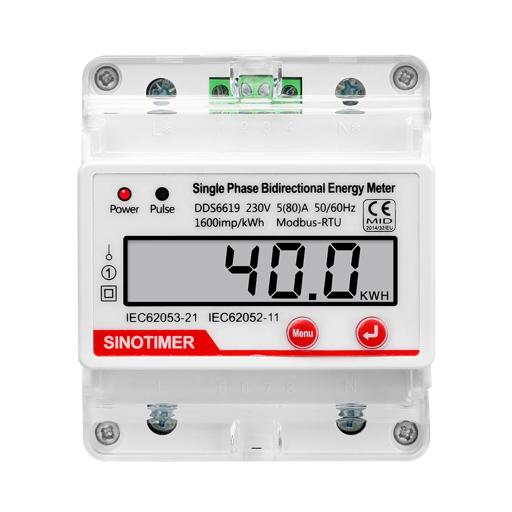 

Single Phase AC 230V 80A Electricity Energy Meter LCD Energy Meter with Rs485 Modbus Communication Protocol