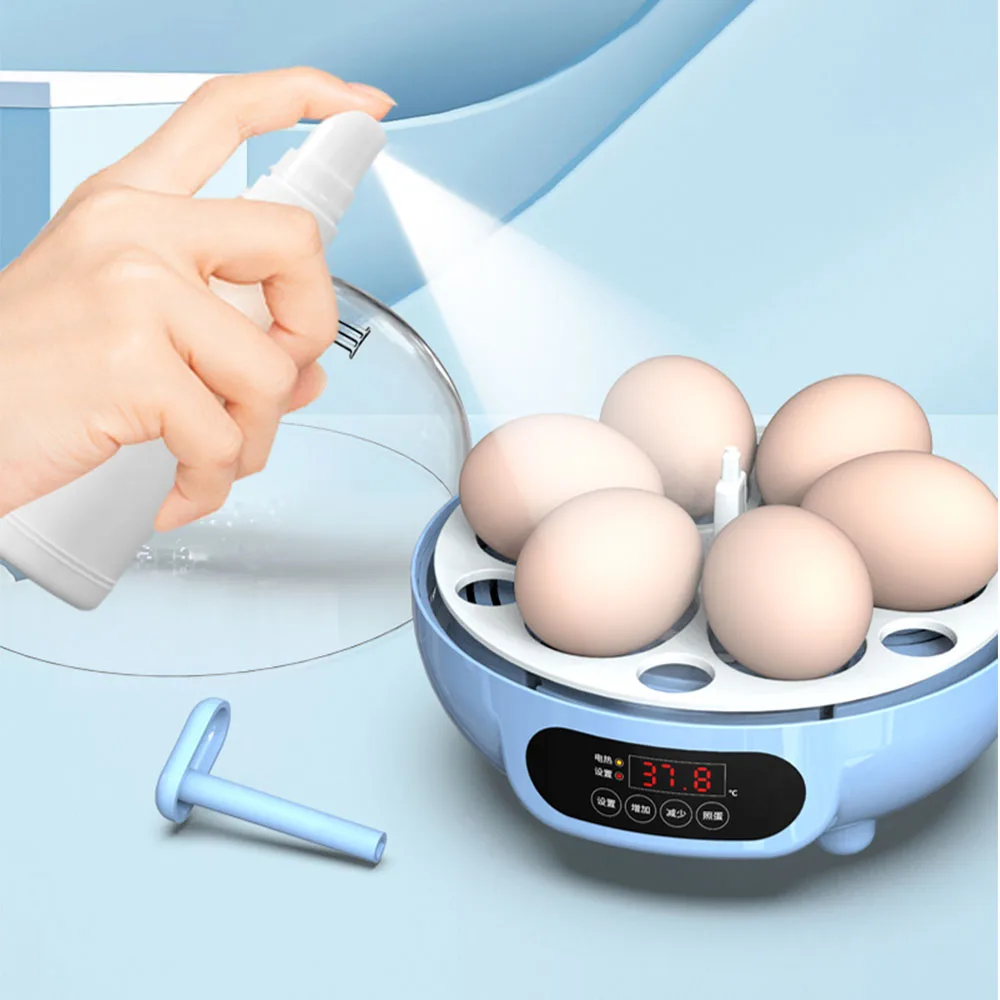 220/110V 6/18 Mini Eggs Incubator Fully Automatic Turning Hatching Brooder Farm Bird Quail Chicken Poultry Farm Hatcher Turner