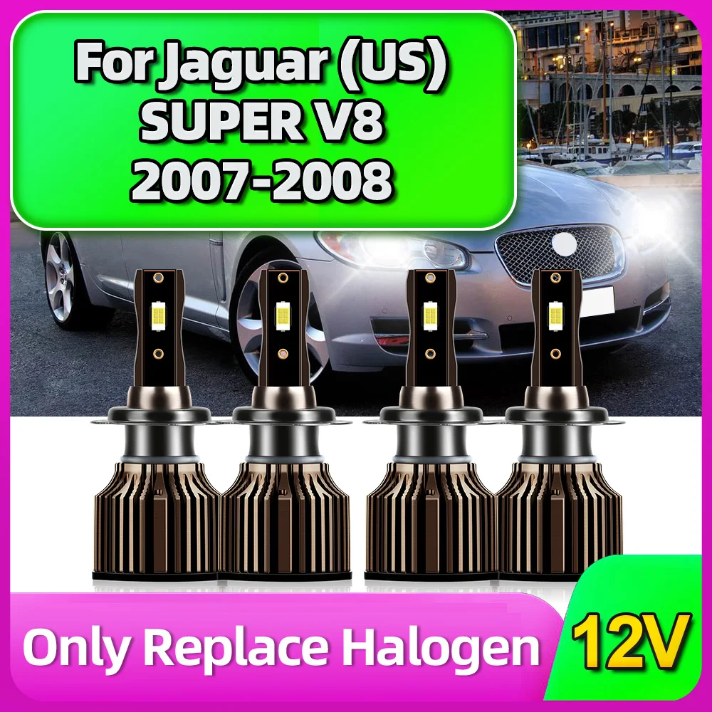 

LED Headlights Turbo CSP Chip Headlamp Bulbs 150W 30000LM Super Bright Vehicles High Low Beam For Jaguar (US) SUPER V8 2007 2008