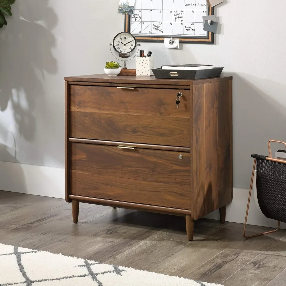 

Lateral File Storage Furniture Grand Walnut Finish Chest of Drawers Removable Shelf Shelving Filing Cabinets Office Cabinet Pc