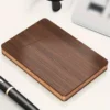 1pc Walnut Wood Artisan Crafted Business Card Holder - Handcrafted Storage Box & Organizer with Magnetic Closure for Men 6