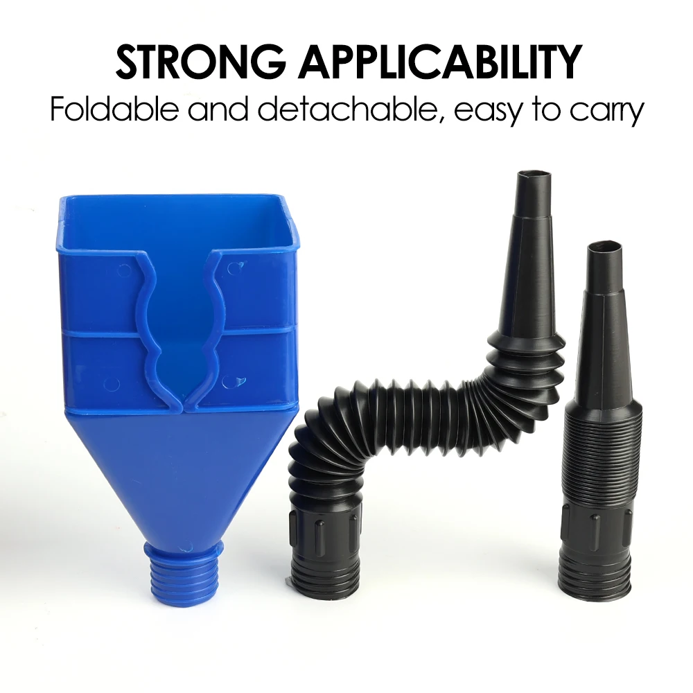 Car Funnels Car Refueling Funnel Folding Telescopic Hose Refueling Funnel Portable Hands-free Car Oil Filling Equipment