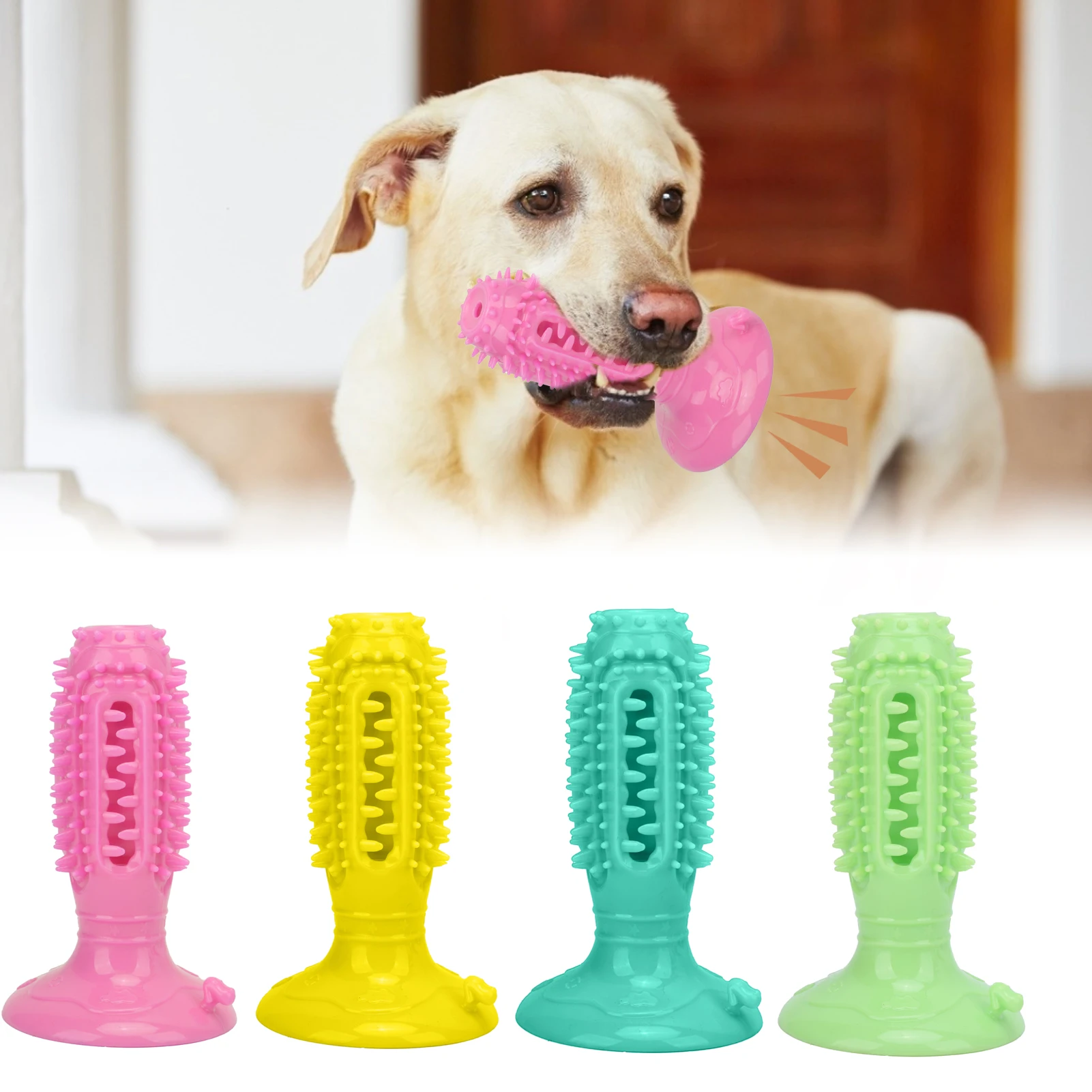 

Dogs Puppy Durable Chew Toys Pet Molar Teeth Cleaning Tool Interactive Dog Toothbrush Toy for Small Dogs Toy Clean Teeth