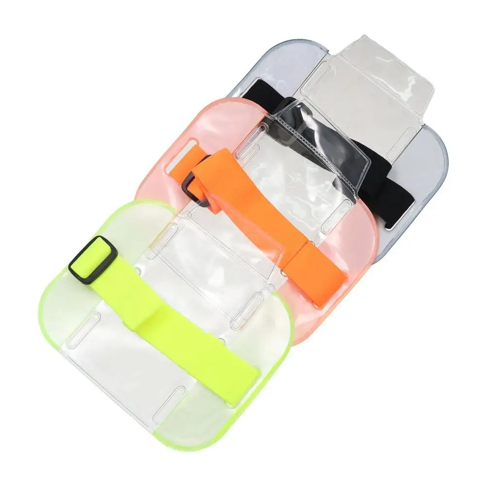 Arm Elastic Band Bag Wallet Card Holder Credit Card Case ID Badge Holder Photo Armband Transparent Elastic Arm Band Casual Men Women