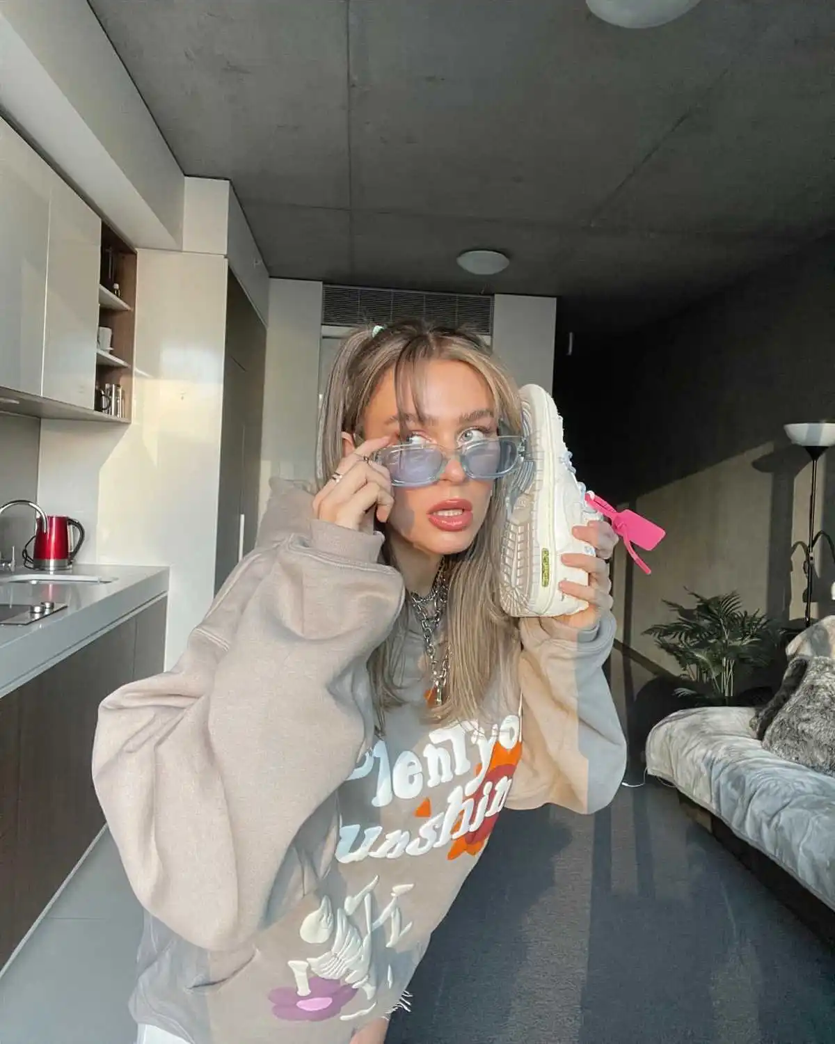 High Quality Punk Ladies Skull Printed Hoodies Sweatshirt Vintage Loose Harajuku Gothic Grunge Y2k Women'S Tops Streetwear Men
