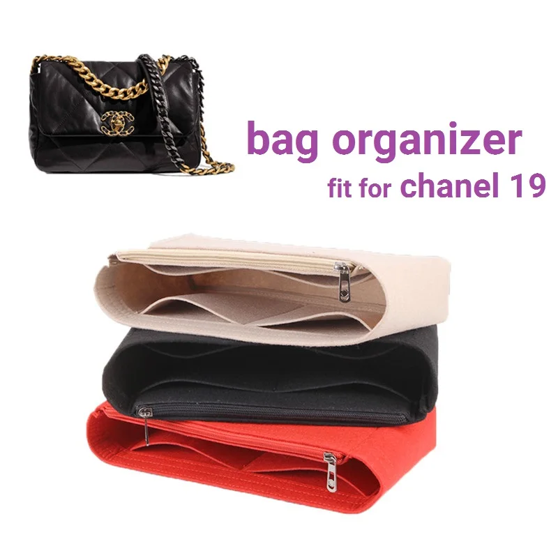 Lckaey Purse Organizer Insert for Chanel 19 Small bag Organizer with Side  Zipper Pocket 1016pink 24*7*12cm: Buy Online at Best Price in UAE 