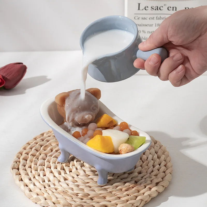 

Factory Wholesale Multifunctional Creative Fresh Home High Temperature Ceramic Children's Mini Internet Celebrity Snack Bathtub