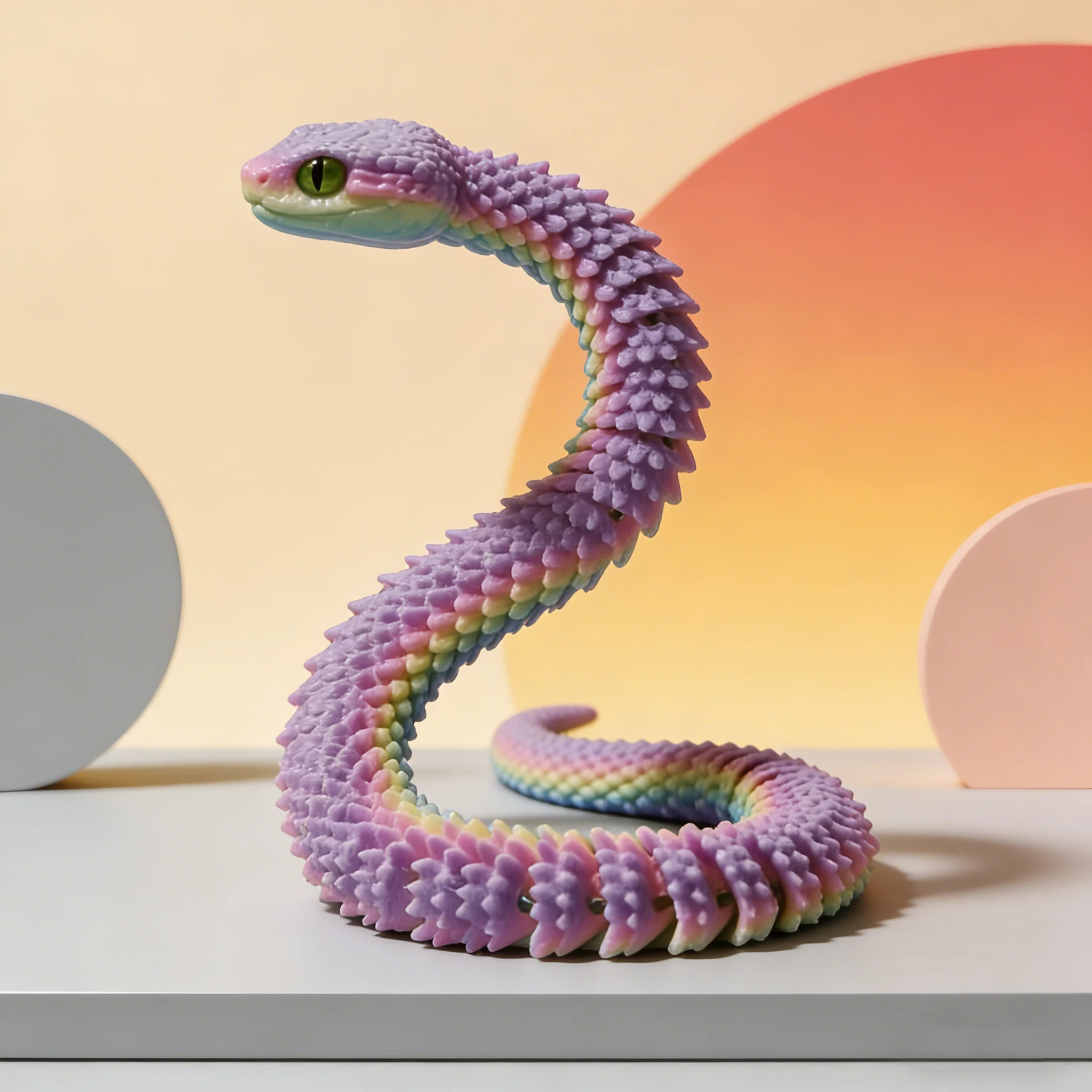 3D Printed Snake Decor 30cm Chinese Zodiac Reptile Figurine for Office Desk Home Shelf Decoration Gift Holiday Ornament Collecti 1