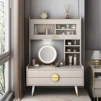 Coiffeuse de luxe avec baie vitrée, Table de maquillage pour balcon, Simple, petit appartement, chambre à coucher, rangement, meubles de chambre à coucher 1