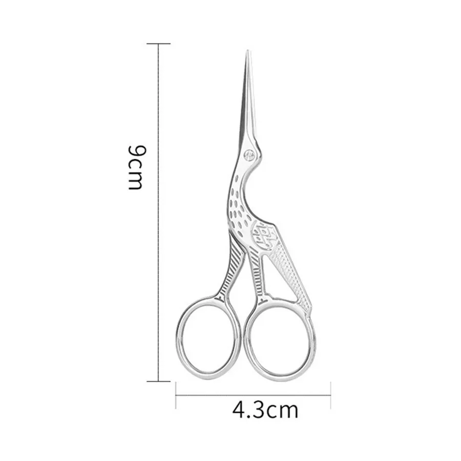 Vintage Crane Shears Tea Bag Tea Shears Bubble Bag Stainless Steel Crane Eyebrow Nose Hair stainless steel scissors