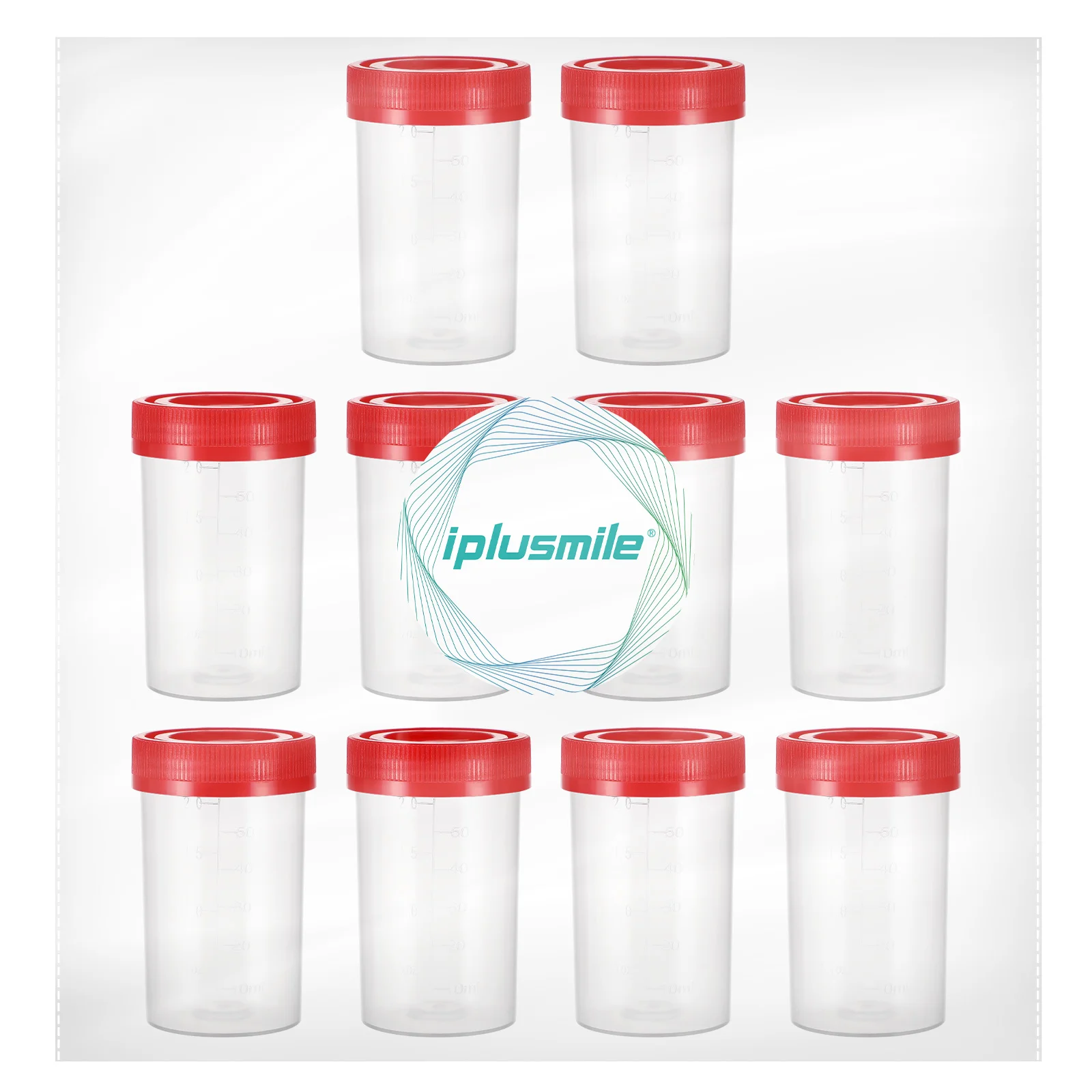

10 Pcs Sampling Cup Urine Sample Pots Bottles with Lid Plastic Graduated Container Specimen