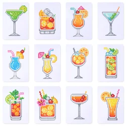 Vibrant Diamond Painting DIY Rhinestone Mosaic Kit - Cartoon Drink Design (MINI - 025)